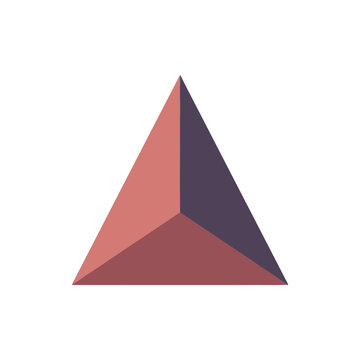 3D Triangular Pyramid Geometric Shape