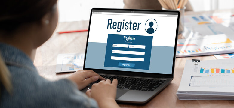 Online registration form for brisk form filling on the internet website