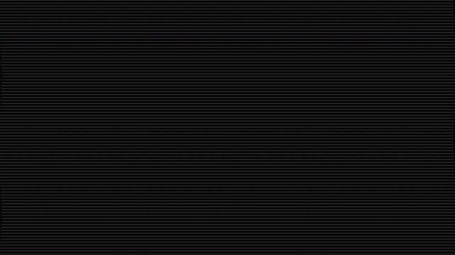 Retro horizontal scanlines on black background for digital glitch