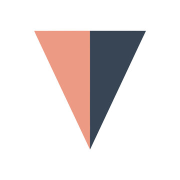 Two triangles forming an inverted shape