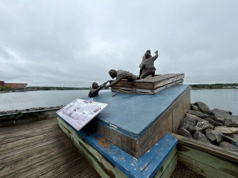 The Merchants Marine statue in Sydney, Nova Scotia Canada.