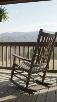 Experience a quietcation on this serene mountain porch, an idyllic setting for a much-needed decision detox, promoting peaceful reflection and natural tranquility