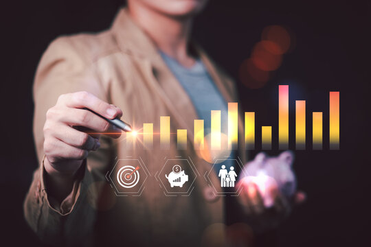 Financial advisor develops a savings growth strategy using financial planning, wealth building, family security, retirement goals, investment planning, money management, long term financial stability