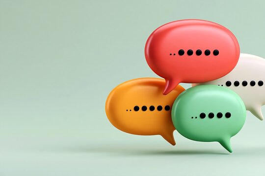 chat bubbles on a white background