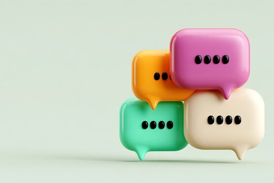 3d speech bubbles
