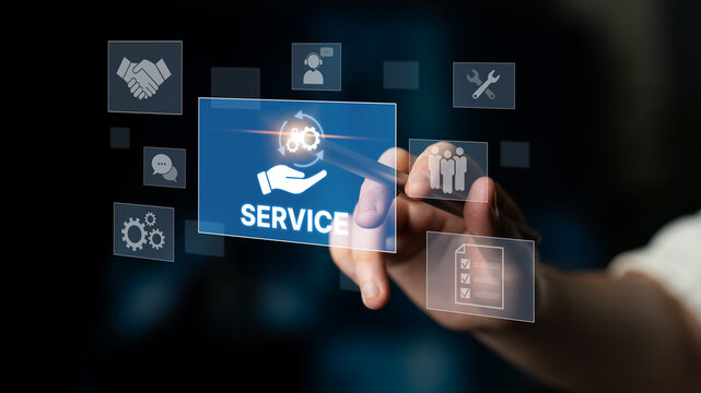 Customer service and support workflow with cooperation, communication, maintenance, and checklist icons for efficient service operation and user satisfaction Latch