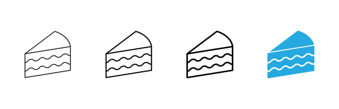 Cake icon vector. Cake sign and symbol. Birthday cake icon