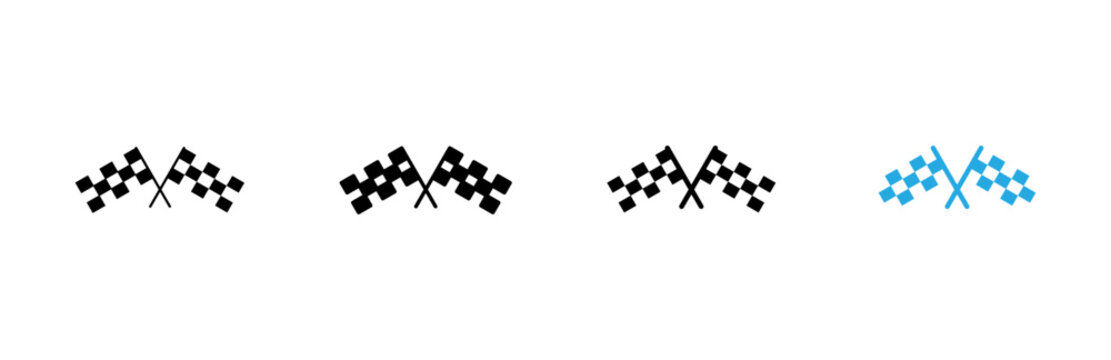 Racing flag icon vector. race flag sign and symbol.Checkered racing flag icon