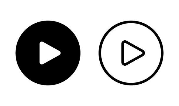 play Icon vector. Play button vector icon