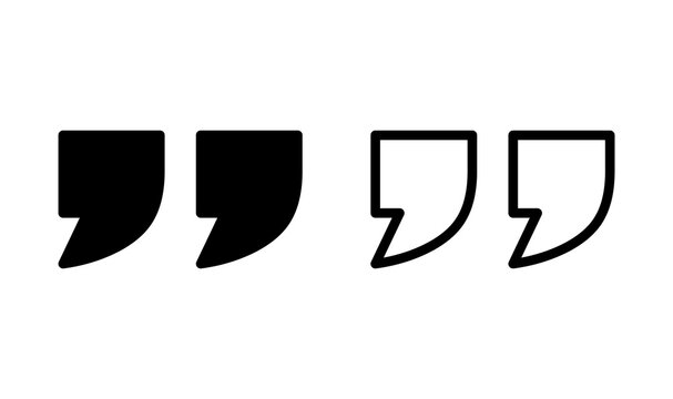Quote icon. Quote sign icon. Quotation mark symbol.
