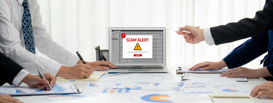 Cyber security software show alert of cyber attack for protection brisk. Danger from virus, phishing and cyber fraud.