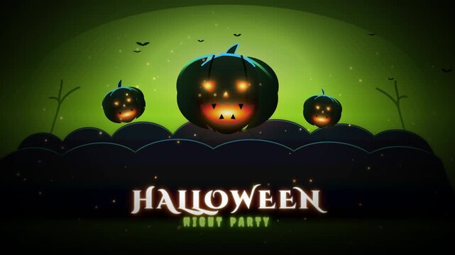 High-intensity 4K 60fps Halloween motion graphics featuring aggressively animated Jack-o'-lanterns with predatory lunges, snapping jagged jaws, eye-tracking stares, manic twitching side pumpkins, slit