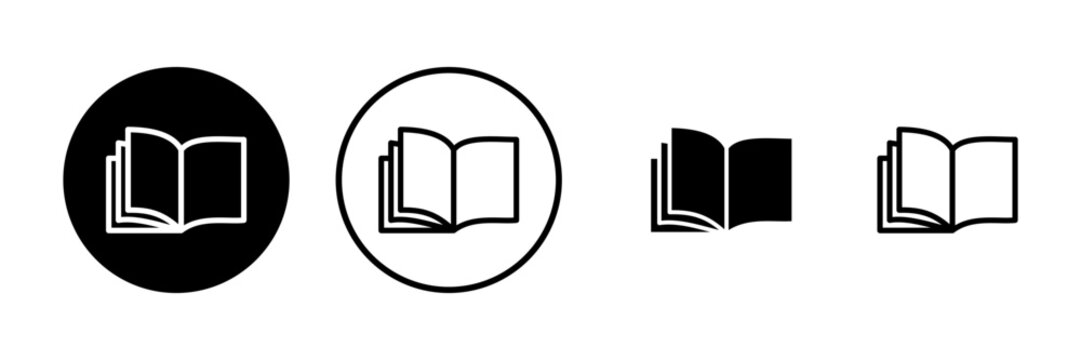 Book icon vector illustration. open book sign and symbol. ebook icon