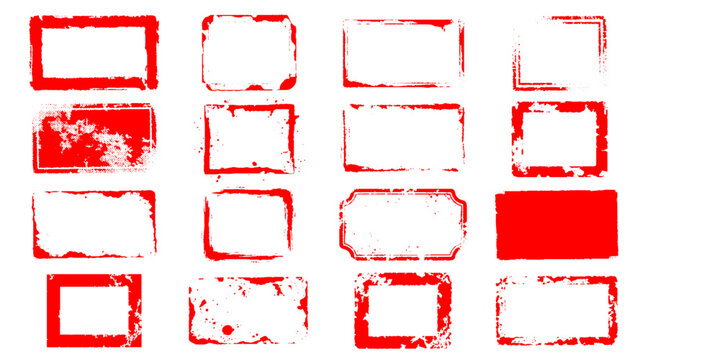 Set of Red Paint Strokes, Splashes and Red Black Ink Elements with Grunge Frames, Borders, Hearts, Labels, Stamps and Decorative Valentine Designi (88)_red