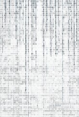 Obraz premium Abstract digital data stream with glowing binary code and matrix numbers flowing on white screen background