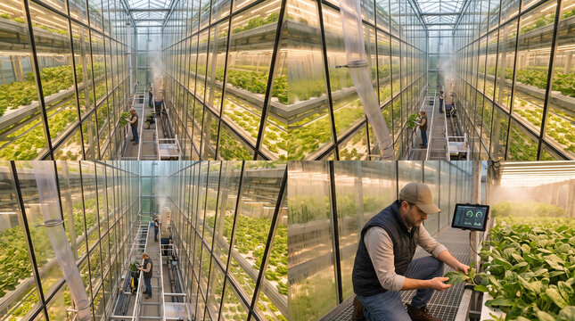 Vertical Farming Technology in Modern Greenhouse