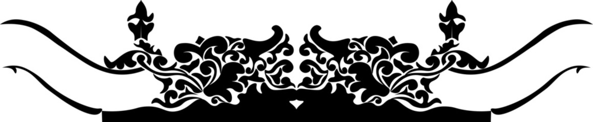 Fototapeta premium traditional pattern of sumatera. floral pattern with dark color