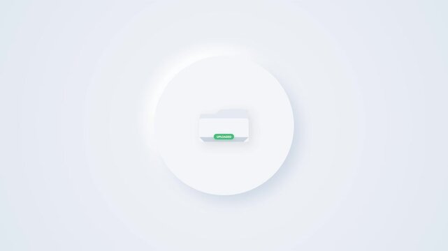 Document shredder animation destroying confidential paper with a green "success" checkmark icon