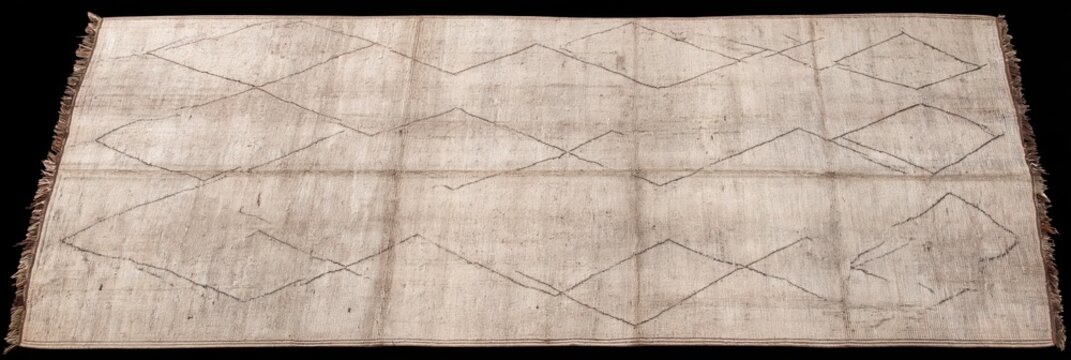 Geometric pattern rug with diamond shapes