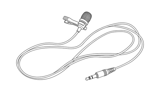 Lavalier microphone with audio jack