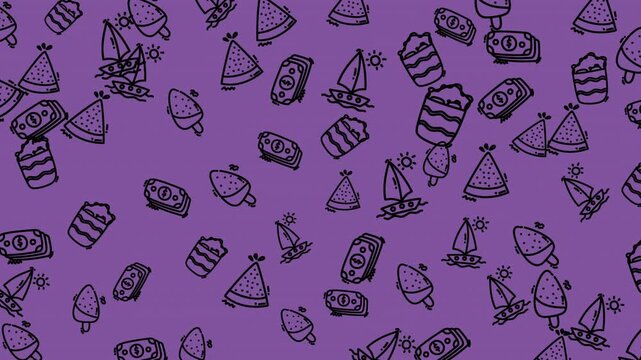 seamless pattern holiday theme animation video moving for web,app and design project.