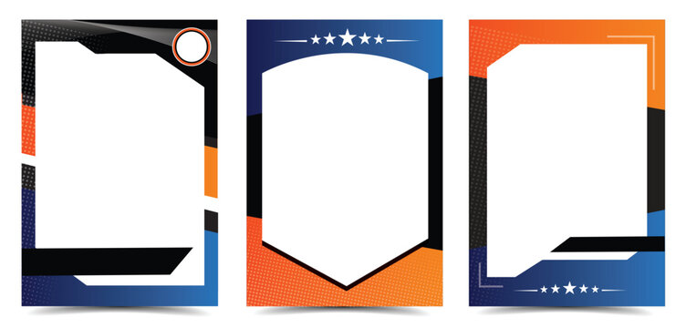 hockey Sport player trading card frame border template design