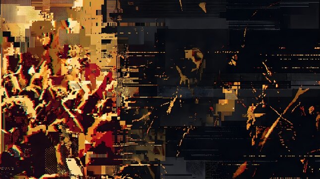 Abstract blurred background of a lively concert crowd with stage lighting effects