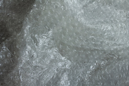 Clear bubble wrap texture - abstract plastic packaging background