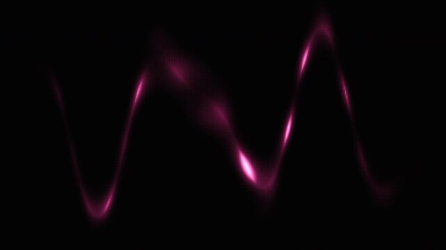 Predictive Arc generative data visualization adapted for 4K headless rendering, shaped into an undulating wave with a vibrant pink color palette.