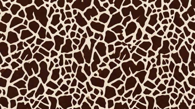 seamless giraffe print pattern texture background animal skin design with brown and beige spots for fashion fabric and wildlife wallpaper vector illustration