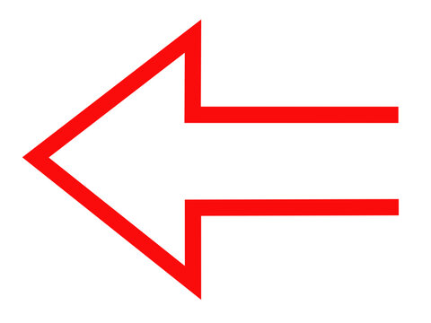 Vector illustration of a left-pointing arrow