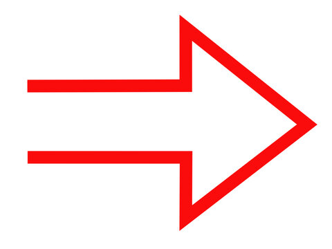 Vector illustration of a right-pointing arrow