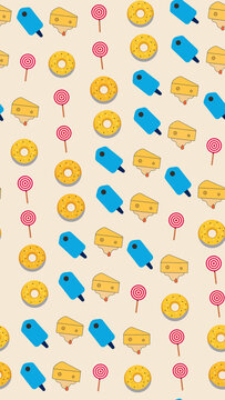 Assorted Food Items Pattern