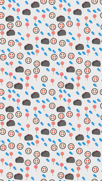 Tacos, Pizzas, Lollipops, and Ice Pops Pattern