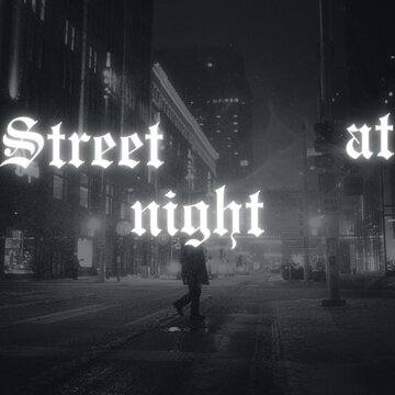 Street at Night - Black And White City Snow Album Cover