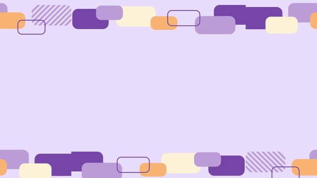 Lavender Purple Rounded Rectangle Border Motion Background with Copy Space