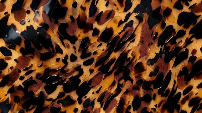 seamless tortoise shell pattern with rich amber and dark brown spots luxury background for fashion design and eyewear accessories