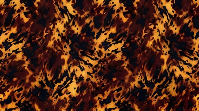 tortoiseshell seamless pattern background amber and dark brown abstract animal print texture for fashion design and luxury accessories vector illustration
