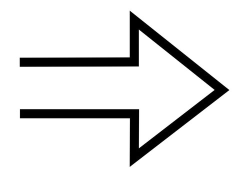 Vector illustration of a right pointing arrow