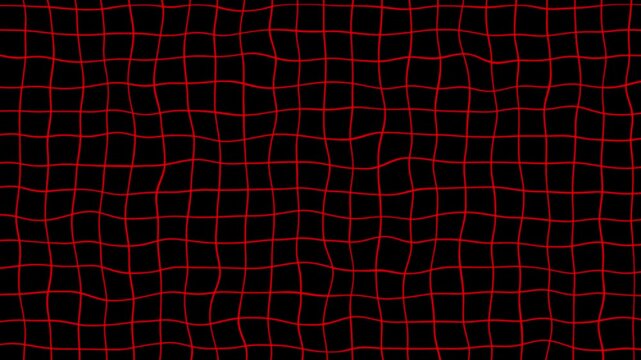 Seamless Loop of Wavy White Grid Lines Moving on a Black Background Minimalist Motion Graphics Background 4K Video