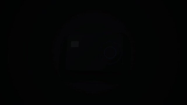 Business card payment animation minimalist professional mockup