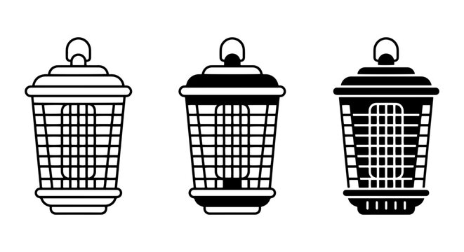 Insect Zapper Icons, Bug Killer Lantern Vector Set, Pest Control Device Graphics