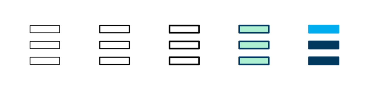 Menu icon logo design. web menu sign and symbol. hamburger menu symbol