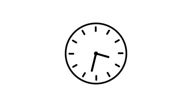 clock ticking on a clean black background, classic modern time concept animation, elegant abstract clock face rotating smoothly, high definition motion graphics loop for corporate presentations