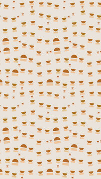 Abstract geometric pattern with semicircles and rectangles