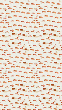 Abstract Pattern of Rounded Shapes in Earth Tones