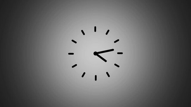 lock ticking on a clean gray background, classic modern time concept animation, elegant abstract clock face rotating smoothly, high definition motion graphics loop for corporate presentations