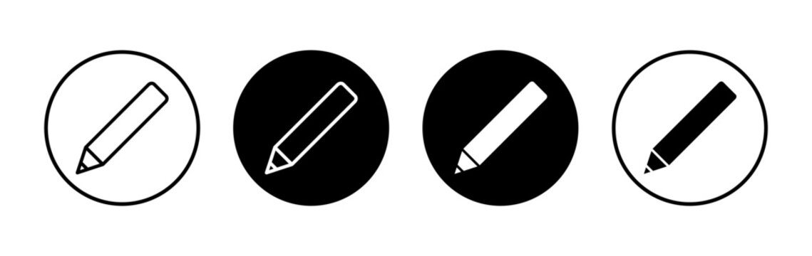 Pencil icon symbol for apps and websites. pen sign and symbol. edit icon vector