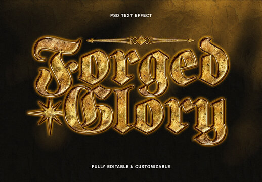 Gold Texture Text Effect