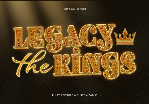 Gold Crown Text Effect